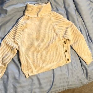 Madewell Cream color turtleneck, slightly cropped